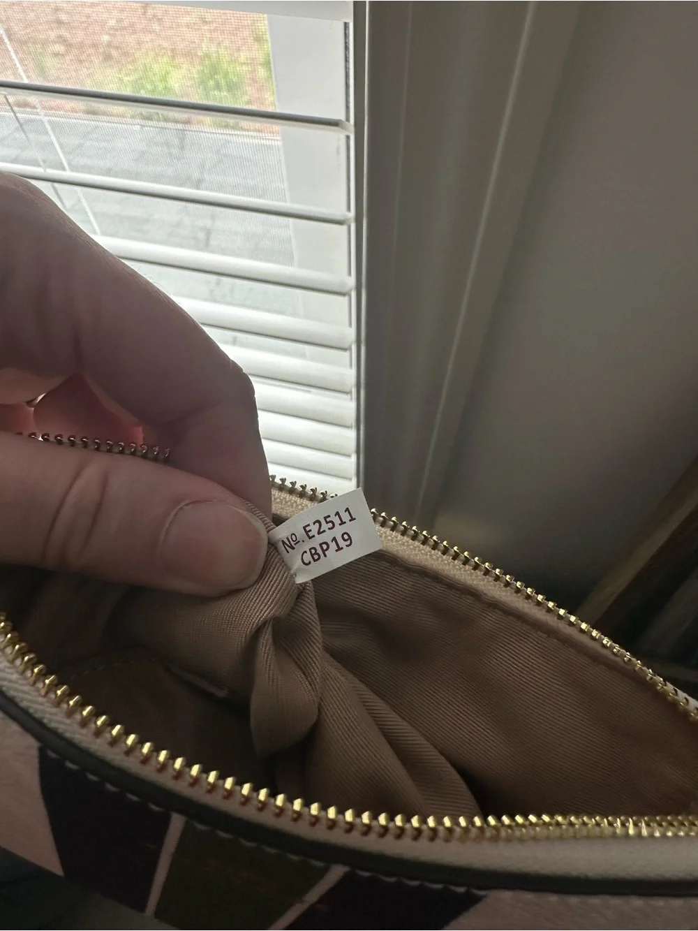 Coach Corner Zip Wristlet in Varsity Stripe